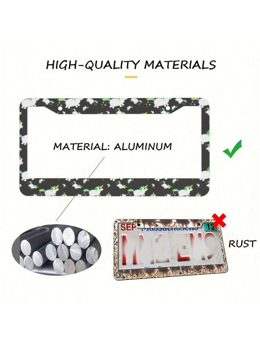 Car Accessories Gift Ideas - 1 moldura de alumínio para placa