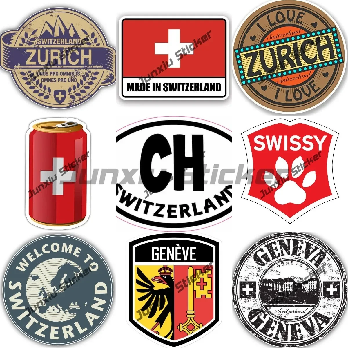 Adesivo Circular Suíço - Selo, - Car Accessories Zurich avaliação e preço